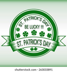 label stamp with text st. patrick's day on vector illustration