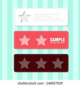 label with star minimalism design, vector