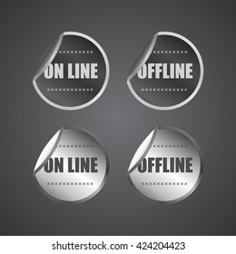 label sticker badge theme set