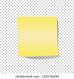 Label, sticker. Note book sheet. Yellow paper. vector