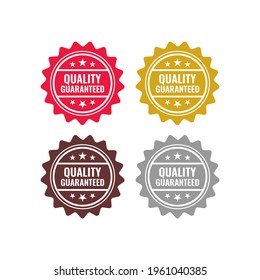 label sticker quality guaranteed  set