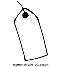 A label in a store, a postcard, a black outline, a doodle. Design for stickers, postcards, posters, deliveries, sales, holiday decoration.