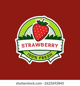 Label for strawberry sales product