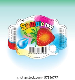 Label for strawberry's juice