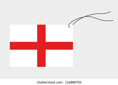 A label with string of the flag of England