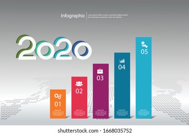 label tag 2020 design text on creative thinking drawing concepts ideas successful business strategy plans, inspirational concepts modern layout templates, diagrams, step options, vector illustrations