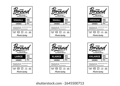 label tag Clothing template design printed garment template
