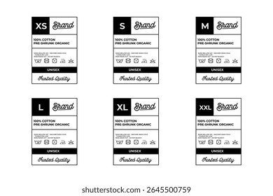 label tag Clothing template design printed garment template