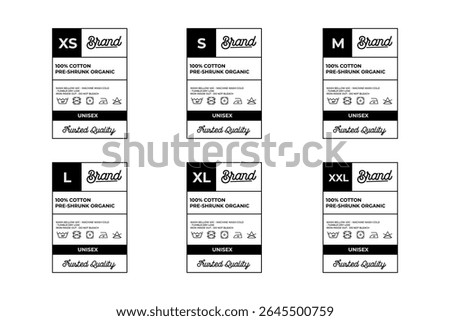 label tag Clothing template design printed garment template
