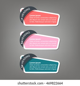 Label tag design for Heading and title