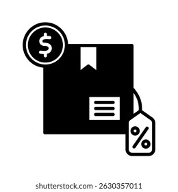 Label Tag glyph, mini illustration icon. use for modern concept, print, UI, UX kit, web and app development. Vector related to sales, logistic and ecommerce