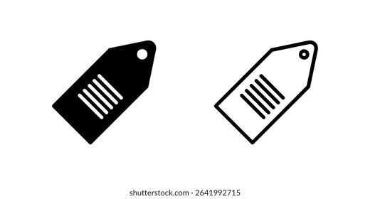 Label tag icon set for price labels and merchandise displays