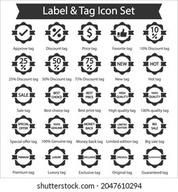 Label and Tag icon set, Vector Icon Set