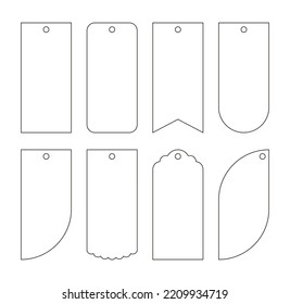Etiqueta, diseño de ilustración de etiqueta establecido en un marco de línea simple con espacio en blanco.