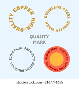 The label, tag, logo is vintage. A set of illustrations of modern brands. Classic old-school style tags. Vector illustration of stickers. A card with a retro design. Typography, restrained colors 