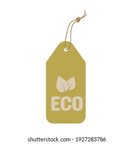 Label tag paper natural label isolated on white background Eco natural concept.
