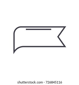 label tag vector line icon, sign, illustration on background, editable strokes