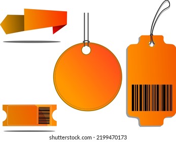Label tags ribbon sales promotion illustration vector