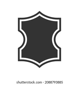 Label template graphic icon. Blank badge vintage shape. Sign isolated on white background. Vector illustration