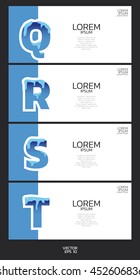 Label template. Ice alphabet font concept.