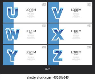 Label template. Ice alphabet font concept.