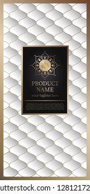 Label template Luxury design for product packaging. With gold foil. And silver isolated on white background. Vector