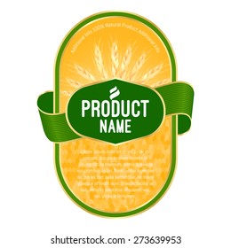 label template with rustic landscape