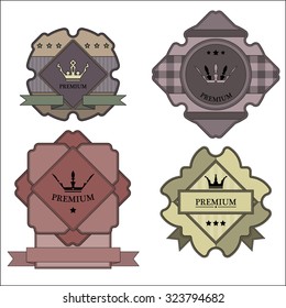 The label templates in the heraldic style.