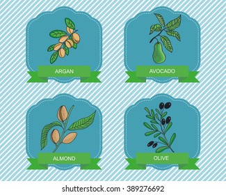 label templates with plants - label templates with plants - olive, argan, almond, avocado
Medicinal plants.