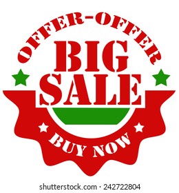 Label with text Big Sale,vector illustration