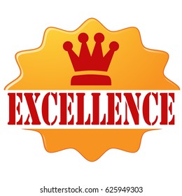 Label with text Excellence,vector illustration