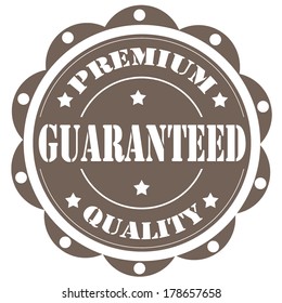 Label with text Guaranteed-Premium Quality,vector illustration