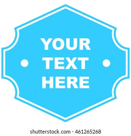 Label text logo design vector