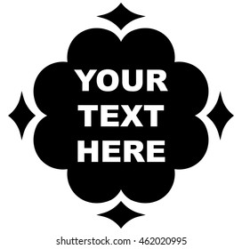 Label text logo design vector