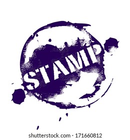 Label with text Stamp vector illustration