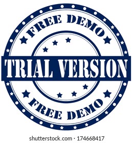 Label with text Trial Version,vector illustration