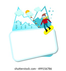 Label for text vector winter