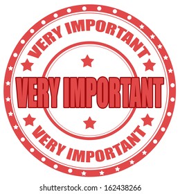 Label with text Very Important,vector illustration