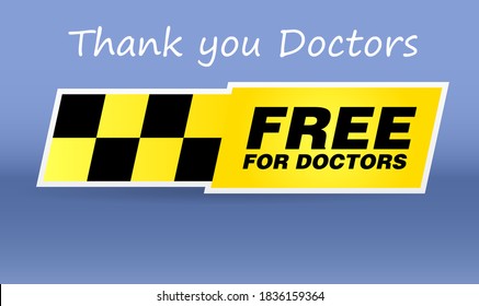 label thank you sticker free for taxi doctors