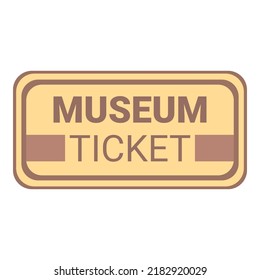 Label ticket icon cartoon vector. Museum pass. Admit cinema