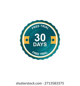 Label trial badge vector design