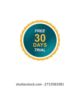 Label trial badge vector design