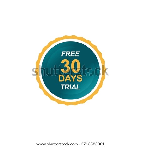 Label trial badge vector design