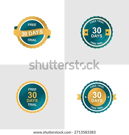Label trial badge vector design