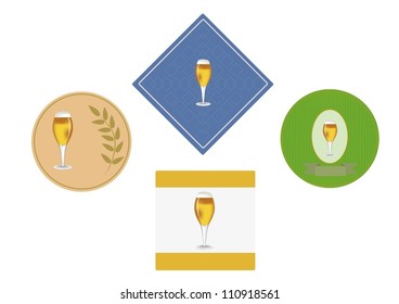 Label under a beer glass