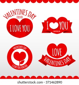 Label Valentines Day Vector.