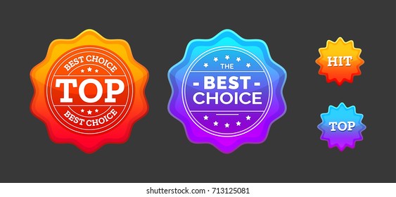 Label Vector Design for Sale with Tag Best Choice.  - Shutterstock ID 713125081