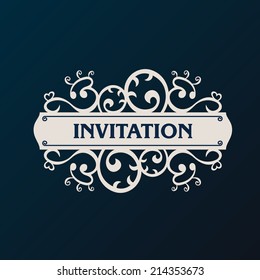 Label vector framework. Vintage banner background