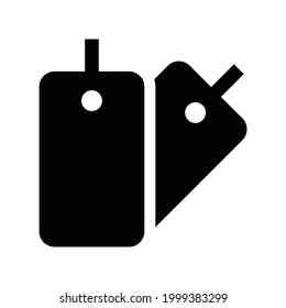 Icono de vector de etiqueta, aislado en fondo blanco