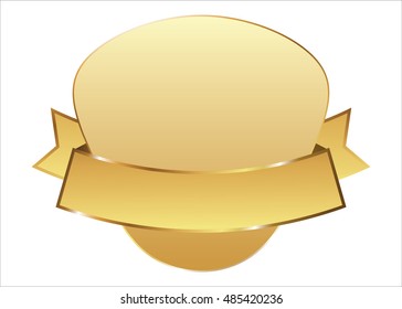 Label vector icon set gold color on white background. Ribbon isolated shapes illustration of gift and accessory. Christmas sticker and decoration for app and web. Banner, badge and borders collection.